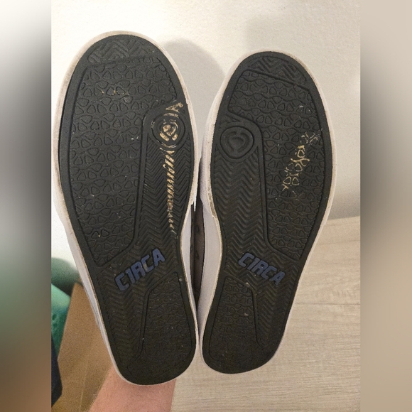 Circa Skateboarding Shoes Mens Size 11 Sneakers Gray Denim Blue Plaid - Picture 8 of 8